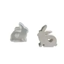 1入份復活節兔子形矽膠模具,適用於自製蠟燭、石膏、環氧樹脂造型家居裝飾