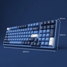 Akko Ocean Star-3098DS 1800 Compact Mechanical Keyboard, 98-Key Wired Gaming Keyboard with PBT Double-shot Keycaps - 3098DS(98-Key) - View 4