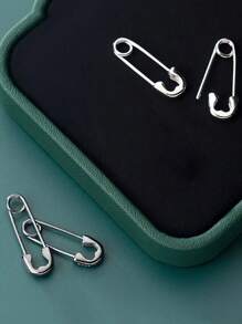 1 Par Pendientes Góticos De Hip Hop Vintage Para Hombre, Perfecto Para Fiesta, Accesorio De Oreja Salvaje Y Extravagante - Multicolor - Ver 3