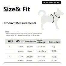 1 Set Red Reflective Nylon Chest & Back Traction Rope, Anti Escape & Adjustable - Red - View 5