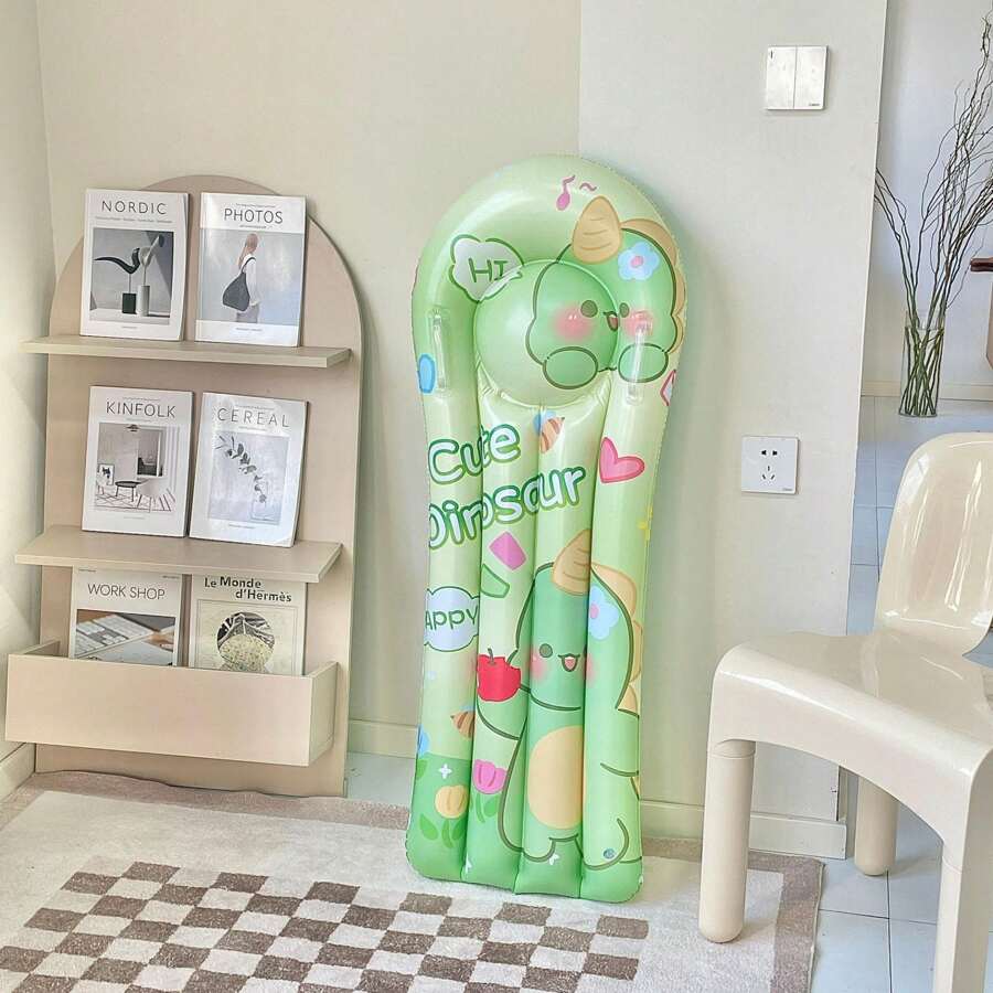 綠色卡通怪獸兒童游泳救浮圈 - 綠色 - 查看 1