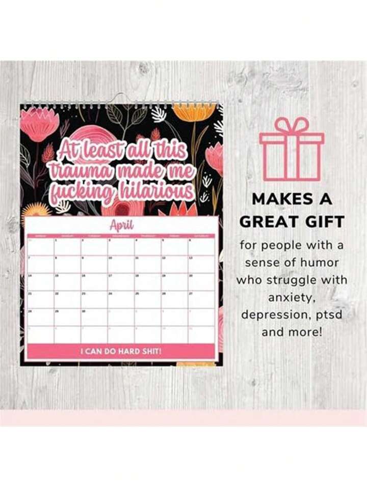 1pc-sweary-mental-health-calendar-2024-funny-sweary-calendar-2024-wall