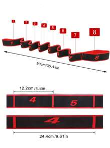 1入組瑜伽鍛煉阻力帶 - 彩色 - 查看 6
