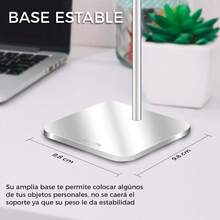 Base Soporte De Alumino Para Audífonos Stand Holder De Diadema Auriculares Base para Headset de Escritorio - Plateado - Ver 6