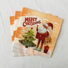 20入組橘色聖誕節主題紙巾,33*33cm - 橘色 - 查看 4