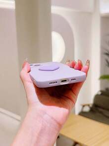 1 件纯色心形手机壳，适用于 iPhone - 淡紫色 - 查看 4