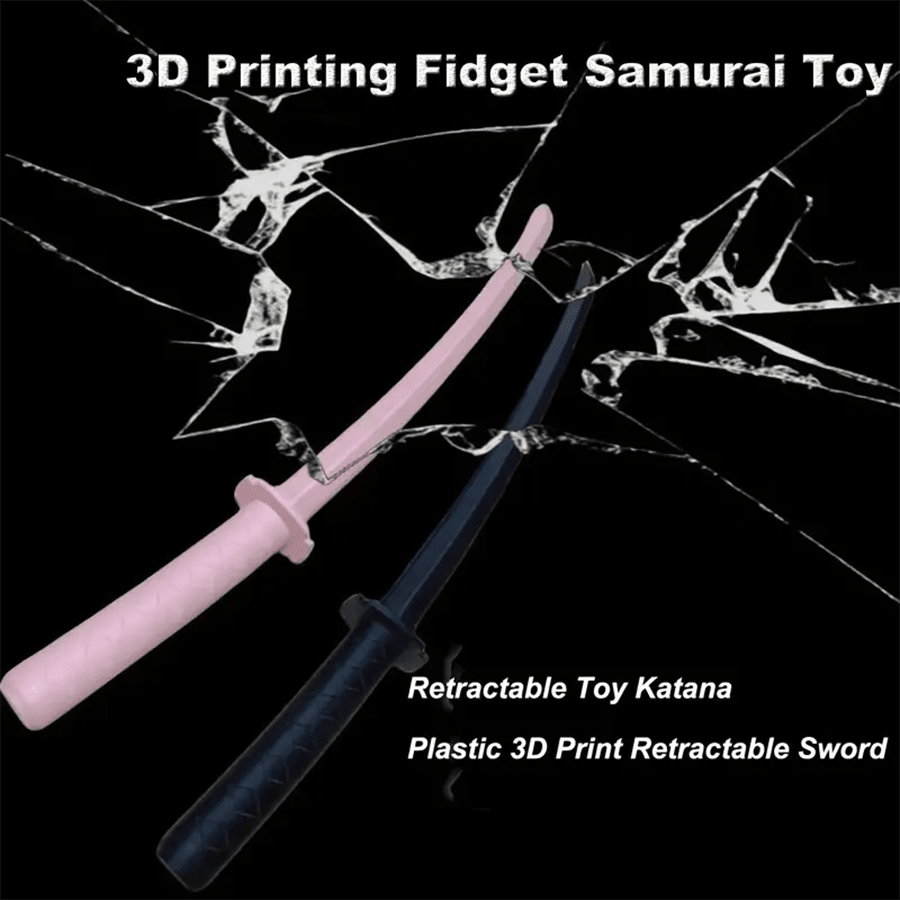 Retractable Samurai Sword With Gravitational Pendulum Plastic Sword Toy