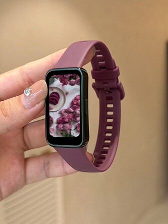 1 pieza Correa de banda de unicolor de TPU, estilo empresarial apto para la banda del reloj 10/9/8/7/6, apto para la banda de Honor 7/6, accesorios universales de pulsera