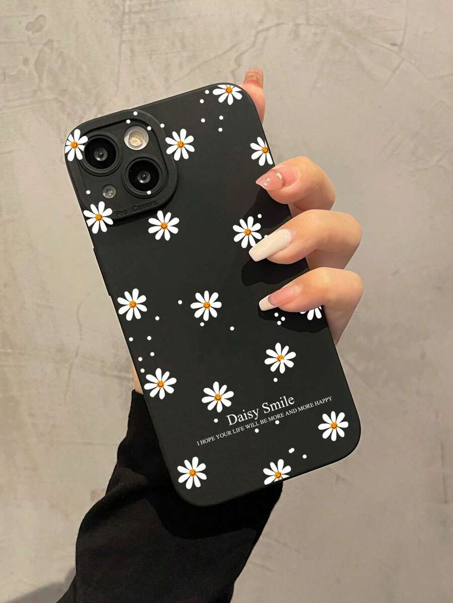 花朵印花手機殼相容於 Apple iPhone 15/15Pro - 彩色 - 查看 1