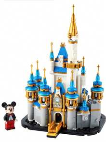 Disney Series 40478,Mini Disney Castle Toy Ornaments For Ages 12+, Only Men's And Women's Puzzle Building Toy Gifts - Blue - View 3