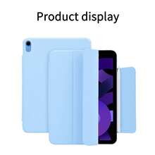 Ốp lưng Smart Folio mới tương thích với iPad Air 5/4 10,9 inch iPad thế hệ thứ 10 10,9 inch iPad Pro 1/2/3/4/5/6 thế hệ thứ 11/12,9 inch Hỗ trợ sạc bút chì thứ 2, Ốp lưng máy tính bảng mỏng - Màu xanh nhạt - Xem 4