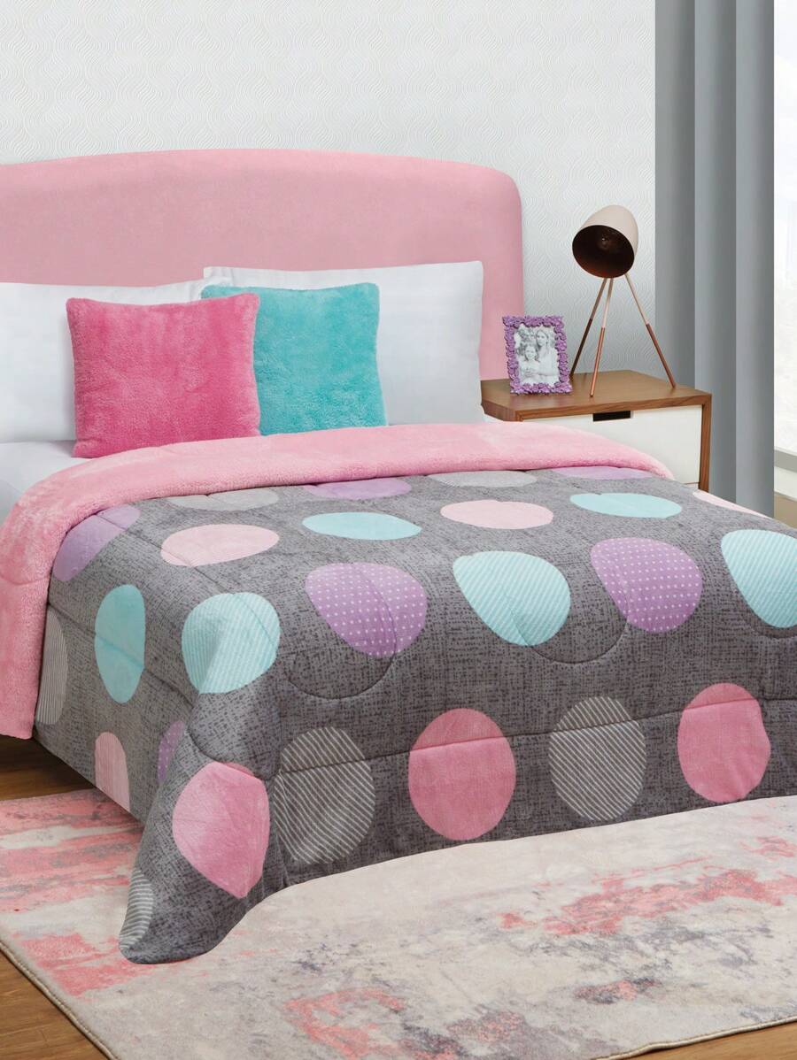 Home Elephant Cobertor De Borrega Matrimonial Gris Magic - Gris - Ver 1