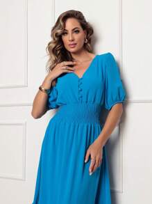 Women Dresses - 藍色 - 查看 3