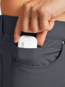 G Gradual 1 件男友风格男士高尔夫裤，带腰带的拉链门襟，6 个口袋，松紧带，修身款，适合跑步、健身、瑜伽、旅行、日常生活、商务、办公穿着，颜色：铁灰色 - 深灰色 - 查看 5