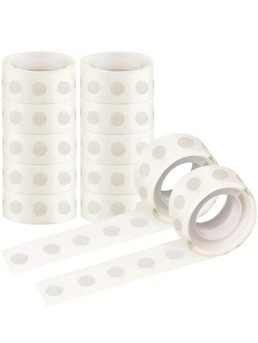 6卷海報用雙面膠,粘土可固定物品,透明氣球膠點,可撕離的雙面不留痕跡貼紙,適用於婚禮裝飾、藝術和手工藝品、派對用品