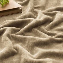 1PC Bedding  Blanket Full Size Lightweight Fuzzy Soft Anti-Static Microfiber Bed Blanket - Khaki - View 4