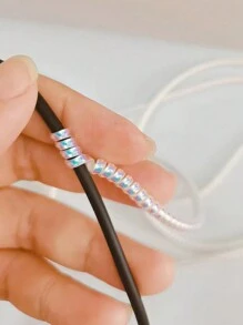 2pcs 1.4m Laser Black & White Data Cable Protector Charger Protector