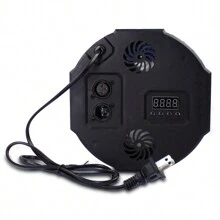 Led Light Projector RGB Stage Reflector With Remote Control 36W Audiorhythmic Multicolor Light Cannon - Black - View 6