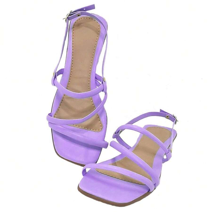 Women Flat Sandals - 紫丁香色 - 查看 1