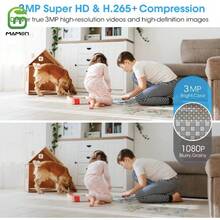 Em bé Giám sát Trong nhà An ninh WiFi Máy chụp hình 3MP Siêu HD Với Chảo Nghiêng Cử động Lý tưởng Đối với Em bé Và Thú cưng An ninh nhà cửa Nhiều Lưu trữ Tùy chọn - trắng - Xem 2