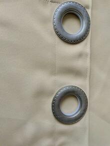 Light Beige High Precision Blackout Faux Silk Window Curtain - 150*250 - View 4