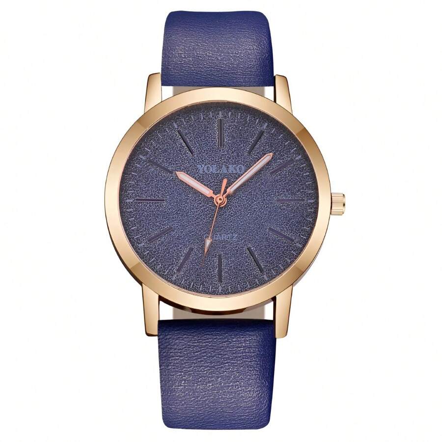 RELOJ QUARTZ PARA MUJER Y HOMBRE  CON MANECILLAS CASUAL MUY BRILLANTE - Morado - Ver 1