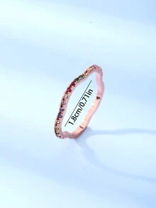 1pc New Arrival Cross & Flashy Multicolor Women's Ring, Ideal For Daily, Commuting, And Parties - Personalized Cross Colored Zirconia Women's Ring Gold - View 15