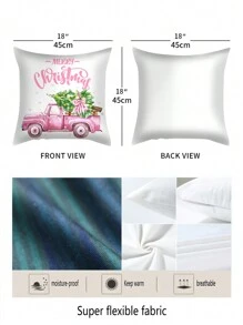 1入印有風景圖案的聚酯纖維枕套 - 彩色 - 查看 3