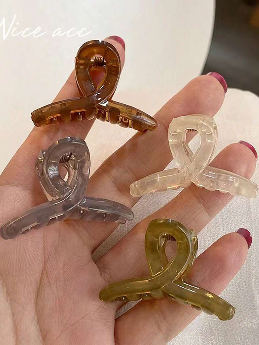 4 chiếc kẹp tóc mini dễ thương, buộc nửa đầu, kẹp tóc nhỏ, kẹp tóc, tóc mái của người nổi tiếng trên Internet, kẹp bên - Nhiều màu - Xem 1