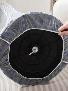 1入組藍色鬱金香-白色電風扇灰塵罩,防夾,手工印刷桌面,立式通用,三維圓形保護罩 - 藍色鬱金香-白色 - 查看 6