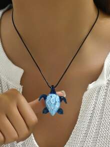 1pc European And American Style Sweet And Cool Exaggerated Starfish Ocean Series Pendant Necklace For Women's Daily Wear - Multicolor - View 2