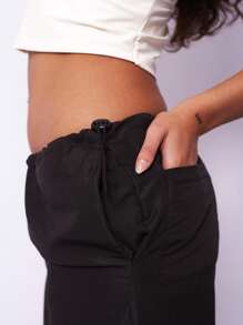 Women Pants - 黑色 - 查看 5