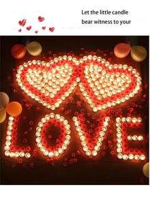 10pcs/set Romantic Tea Light Candle For Decorating, Wedding & Proposal With Smoke-free Aluminum Shell - White - View 4