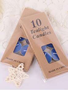 10pcs/set Romantic Tea Light Candle For Decorating, Wedding & Proposal With Smoke-free Aluminum Shell - White - View 7