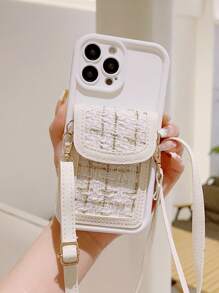 Lanyard Diagonal Crossbody Card Wallet Mobile Phone Case Compatible With Apple Waterproof Shockproof Anti-Fall Scratch Resistant - Multicolor - View 2