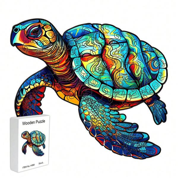 Caixa de presente de Natal de tartaruga de quebra-cabeça de madeira, quebra-cabeça de formato assimétrico delicado, presente de Natal para adultos, descompressão, presente exclusivo personalizado, jogo de Natal interativo para família, quebra-cabeça de Natal, quebra-cabeça de madeira, quebra-cabeça de madeira de Natal, tartaruga de madeira, caixa de presente de madeira, caixa de quebra-cabeça>Madeira, kits de modelos de madeira
