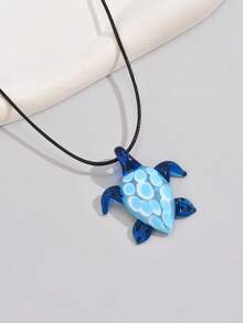 1pc European And American Style Sweet And Cool Exaggerated Starfish Ocean Series Pendant Necklace For Women's Daily Wear - Multicolor - View 3