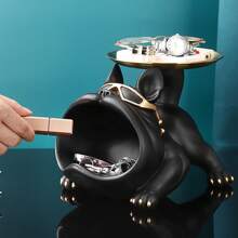 French Bulldog Design Fashionable Home Decor Accents - Black - View 2