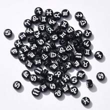 1 gói ( Xấp xỉ 100 Miếng ) 4*7mm Mới Acrylic Hình trái tim Hạt Với Đầy màu sắc In Chòm sao , Tính hai mặt , DIY Làm đồ trang sức Phụ kiện - Nhiều màu - Xem 6