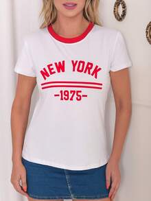 Women T-Shirts - Đỏ và trắng - Xem 4