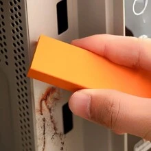 1pc Easy Limescale Eraser Bathroom Glass Rust Remover Rubber Eraser Household Kitchen Cleaning Tools For Pot Scale Rust Brush - Orange - View 6