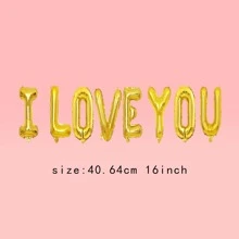 8 piezas de Globos de Aluminio con letras separadas que dicen "Te Amo" para decoración