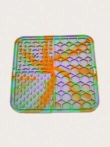 1入組寵物舔嘴墊矽膠慢餵食器,適用於貓狗,顏色隨機 - 彩色 - 查看 6