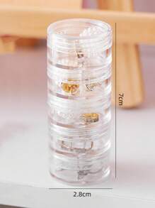 5入組旅行珠寶盒,用於耳環,戒指,項鍊,女性便攜式圓形分層儲物盒