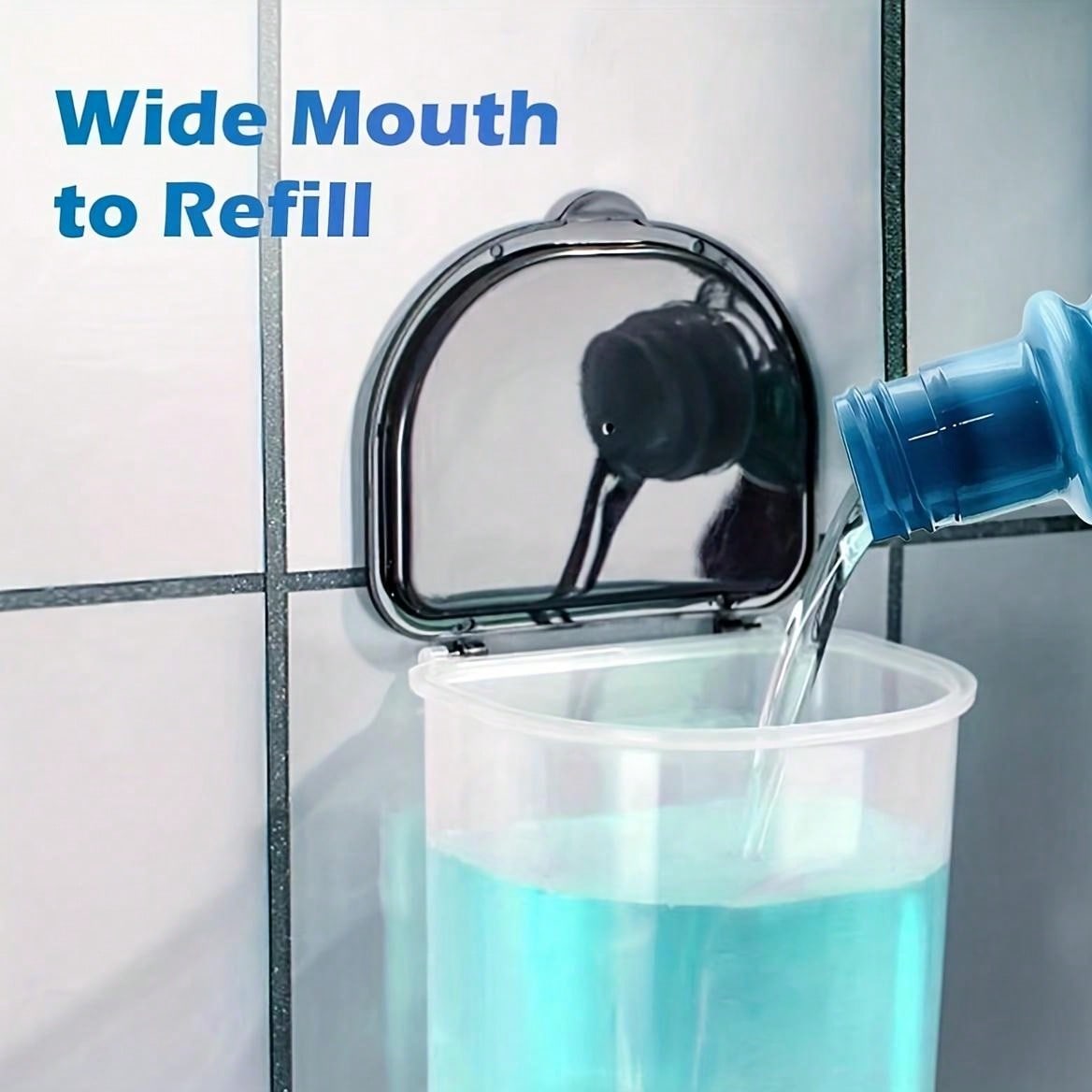 1pc Wallmounted Mouthwash Dispenser, 21oz Mouthwash Dispenser, Space