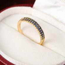 1pc High-end Ladies' Elegant Wedding Ring With Zirconia - Yellow Gold - View 21
