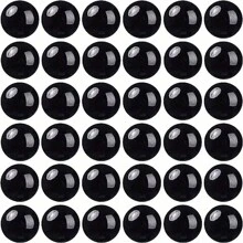 6mm / 8mm / 10mm 100顆天然石珠黑色玻璃孔圓形寶石帶有彈性手鍊繩,用於手鍊項鍊珠寶製作裝飾,療癒水晶天然石項鍊 - 黑玻璃 - 查看 1