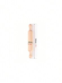 1pc Mini Wooden Rolling Pin, Uncoated Small Size Baking Rolling Pin, Household Dough Roller - Khaki - View 6