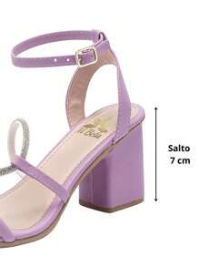 Women Heeled Sandals - Màu Lilac Tím - Xem 6