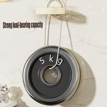 1個白色浴室吹風機架,免打孔牆掛式收納架,適用於家居使用